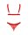 Obsessive Elianes Set BH und String mit Spitze rot XS/S - XL/XXL
