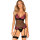 Obsessive - Rosenty Garter Corset - Black/Purple - XS/S - XL/XXL
