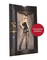Ballerina - Fantasy Hold Ups - Stockings (20 denier) - Black & Blue - S/M - L/XL
