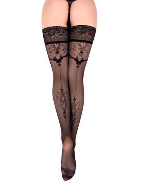 Ballerina - Fantasy Hold Ups - Stockings (20 denier) - Black - S/M - L/XL