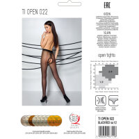 Passion Tiopen 022 Stocking Black/Red (20 DEN) XS/S - M/L