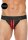 Shots Leder Slip mit Rei&szlig;verschluss Jock rot S/M - L/XL