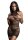 High Lace Neck Net Mini Dress Black Onesize - Queensize