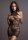 High Lace Neck Net Mini Dress Black Onesize - Queensize