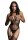 Contrast Suspender Bodystocking - Black Onesize - Queensize