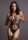 Contrast Suspender Bodystocking - Black Onesize - Queensize