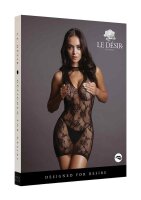 High Neck Lace Mini Dress - Black Onesize - Queensize