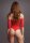 Crotchless Rhinestone Teddy - Red Onesize - Queensize