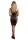 Knee-Length Lace und Fishnet Dress Black Onesize - Queensize