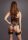 Crotchless Rhinestone Halter Teddy  - Black Onesize - Queensize