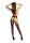 Suspender Striped Pantyhose Black Onesize - Queensize