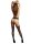 Suspender Leopard Pantyhose Black Onesize - Queensize