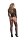 Le D&eacute;sir Bodystocking with Long Sleeves and Short Turtleneck Black Onesize - Queensize