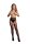 Le D&eacute;sir Pantie with Attached Stockings Black Onesize - Queensize