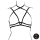 Le D&eacute;sir Open Cup Triangle Bra with Neck Strap and Adjustable Sliders Black Onesize - Queensize