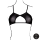 Le D&eacute;sir Keyhole Mesh Bra with Double Back Straps and Adjustable Sliders Black Onesize - Queensize