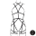 Le D&eacute;sir Strappy Open Cup Body Harness with Garters Black Onesize - Queensize