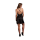 Le D&eacute;sir Open Back Silk Dress with Criss Cross Details and Slit Black Onesize - Queensize