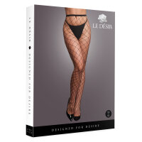 Le D&eacute;sir Panty with Big Fishnet Structure Black...