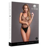 Le D&eacute;sir Body with Fishnet Structure Black Onesize - Queensize