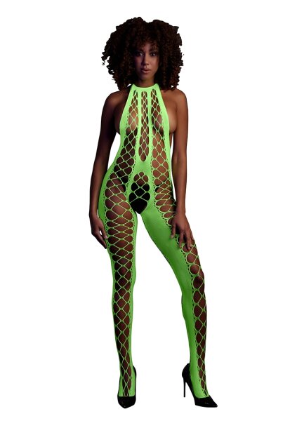 Shots Ouch! UV-Neon Bodystocking gr&uuml;n Onesize - Queensize
