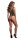 V-Neck Teddy with Opaque Panels Green Onesize - Queensize