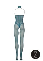 Fishnet and Lace Bodystocking Blue Onesize - Queensize