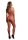 Fishnet and Lace Bodystocking Red Onesize - Queensize