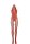 Fishnet and Lace Bodystocking Red Onesize - Queensize
