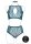 Duo Net Key-Hole Bra Set - Blue Onesize - Queensize