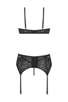 Christine 3 pc Lingerie-set Sanne -black animal S - XL