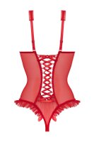 Christine Wetlook Body with open crotch/cups Mistique red S/M - L/XL
