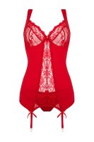 Christine 2-pc Suspendertop set Marzia - red  - S/M - L/XL