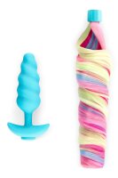 B-Vibe unicorn plug with tail multicolour 3.8 cm