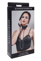 Sportsheets Velvet Noir Collar & Leash