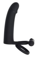 Evolved Gender X Dildo mit Penisring Schwarz 20 cm &Oslash; 3,8 cm