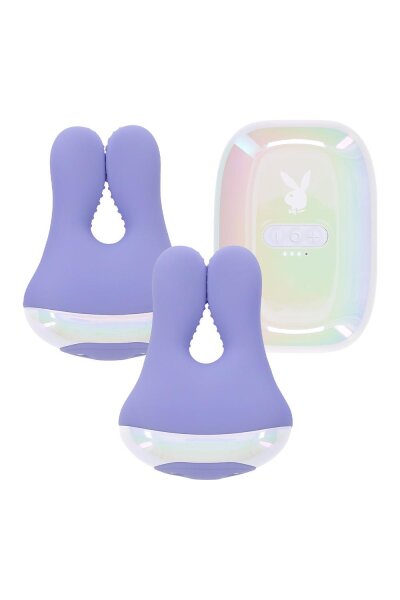 Evolved Playboy Nippelklemmen mit Vibration Lila