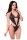 Baci Strappy Teddy Schwarz M-L