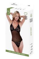Baci Lace and Mesh Teddy Black M-L