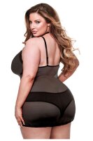 Baci 2-teiliges Set aus Chemise und Panty Schwarz Queen Size
