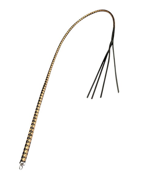 RISE Feather Hard Whip Leather Black Yellow