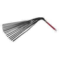 Rise Long Flogger with Soft Ends Red Black