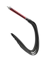 Rise Long Flogger with Hard Ends Black Red