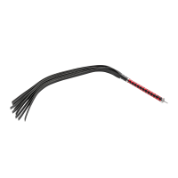 Rise Long Flogger with Hard Ends Black Red