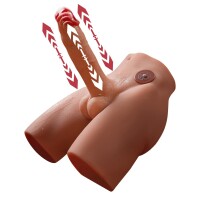 XISE Jason Ass Masturbator mit Thrusting Dildo 4,1 kg Beige