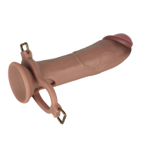 LoveToy Ingen Strap-On with Hollow Dildo Beige 25.5 cm &Oslash; 6.7 cm Waist 86 cm