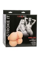 CalExotics Stroke It Double Fuck masturbator beige