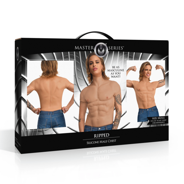 XR Brands Ripped Pecho Masculino de Silicona Peque&ntilde;o S