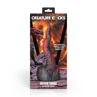 XR Brands Dragon Tongue Silicone Dildo Red/Black