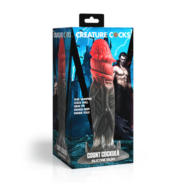 XR Brands Count Cockula Silicone Dildo Red/Black 20,3 cm